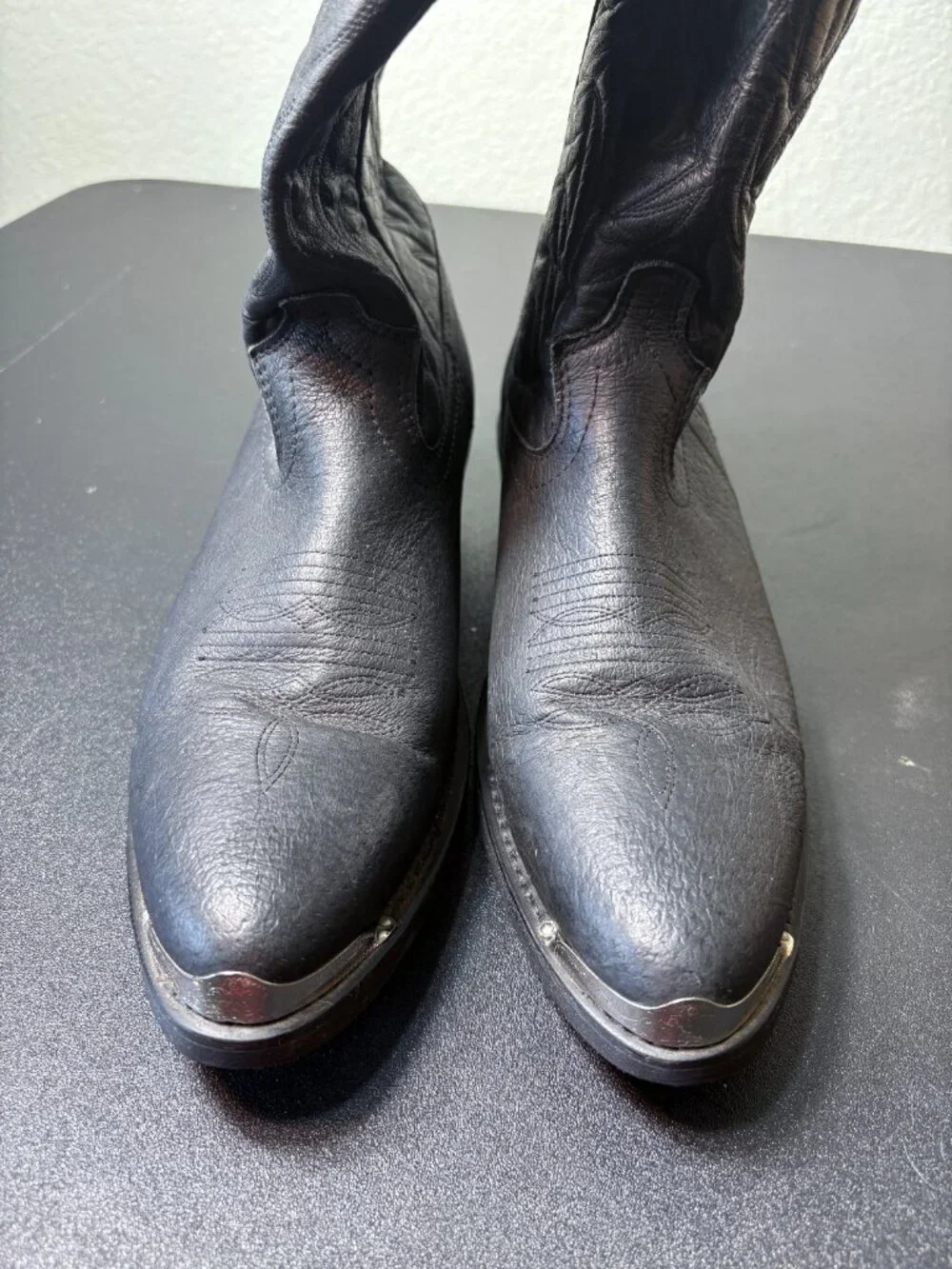 Men's Laredo Leather Cowboy Western Black Boot size 11D